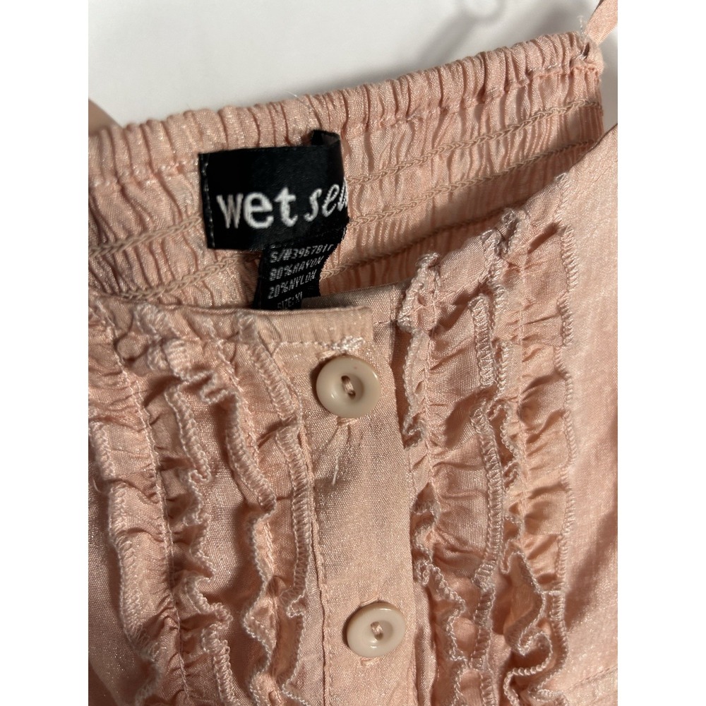 Vintage Wet Seal Womens Y2K Babydoll Top Size XL Preppy Coquette Feminine Ruffle - Picture 12 of 14
